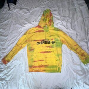 ADIDAS Collab Adiprene Pullover Hoodie Sweatshirt In Tie-Dye - Mens MEDIUM
